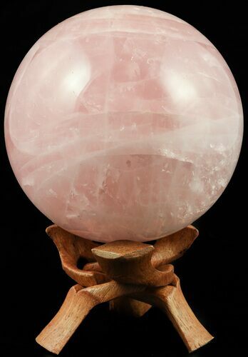 Polished Rose Quartz Sphere - Madagascar #55243